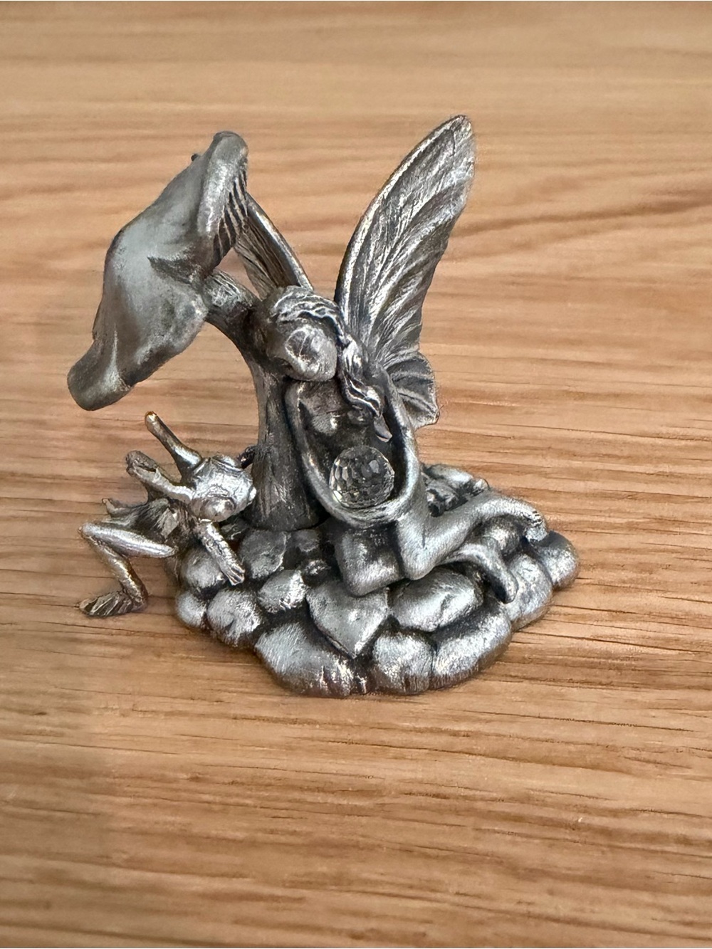 Vintage Pewter Fairy Mini Figurine - heavy - Picture 1 of 6